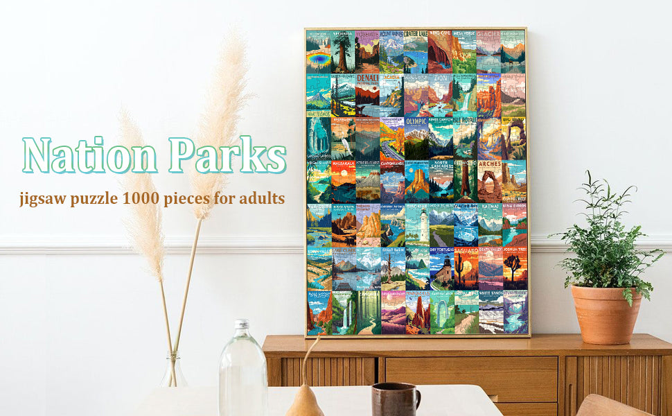 Rompecabezas de Parques Nacionales para adultos 1000