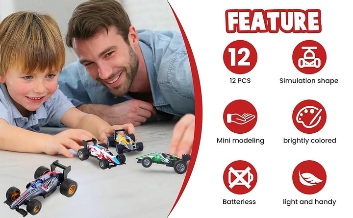 Juego de 12 modelos de autos de juguete de tracción 143