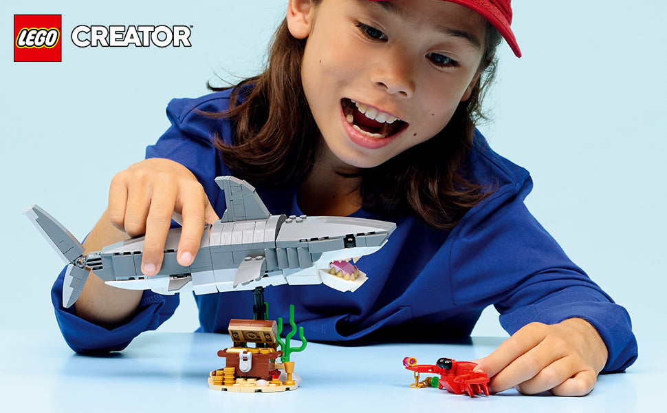 LEGO Creator - Juguete de construcción de tiburón feroz