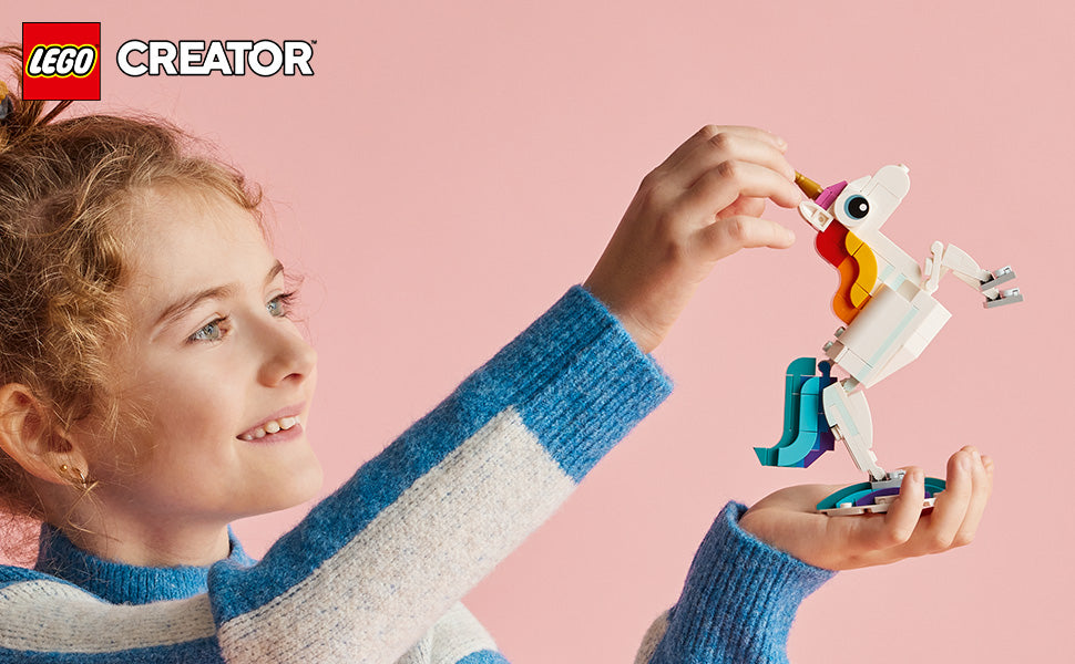 Lego Creator 31140 - Juguete mágico de unicornio 3 en 1 se