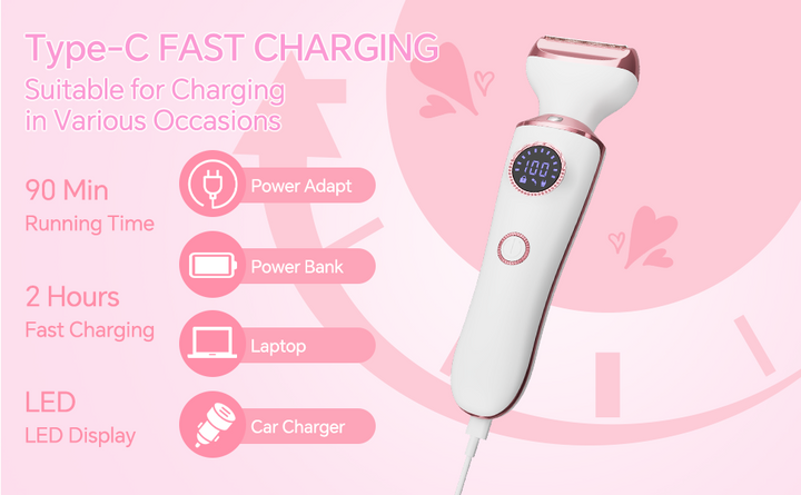 Maquinilla de afeitar eléctrica para mujer recortadora de