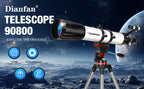 Dianfan Telescopio apertura de 90 mm y longitud focal de