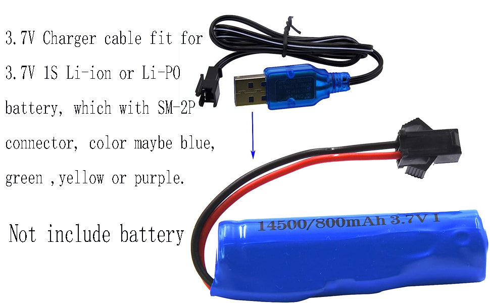 Blomiky Paquete de 2 cables de carga USB de 37 V con
