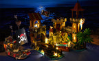 Juego de construcción de castillo pirata con luz 3 modos