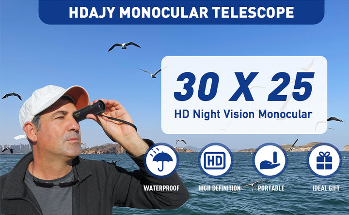 HDAJY Mini telescopio monocular monoculares HD de 30 x 25