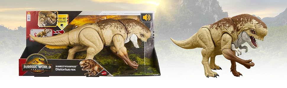 Mattel Jurassic World Rebirth Distortus Rex Rumble N