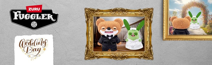 Fuggler Wedding Fuggs - Paquete de 2 peluches de 9