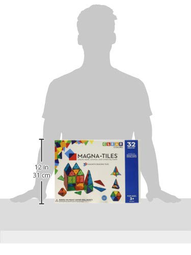 MAGNA-TILES Juego clásico de construcción magnética de 32