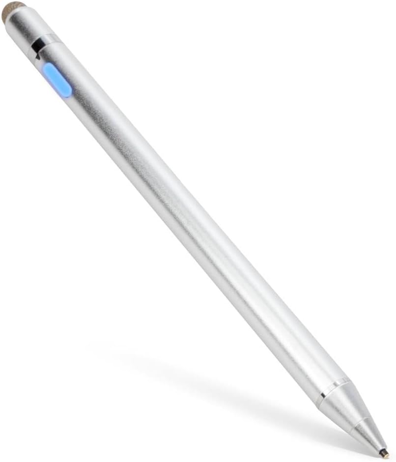 BoxWave AccuPoint Active Stylus - Lápiz óptico electrónico con punta ultrafina, color plateado metálico