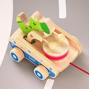 Juguete de madera para bebé juguete de tracción de