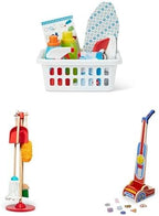 Melissa & Doug Juego de cesta de lavandería con plancha de madera, Principal