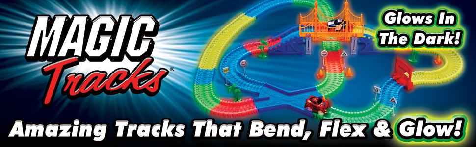 Ontel Magic Tracks - Carrera flexible que brilla en la