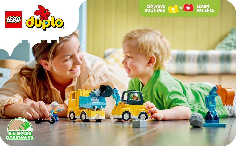 LEGO DUPLO Town - Vehículos de construcción 3 en 1 para