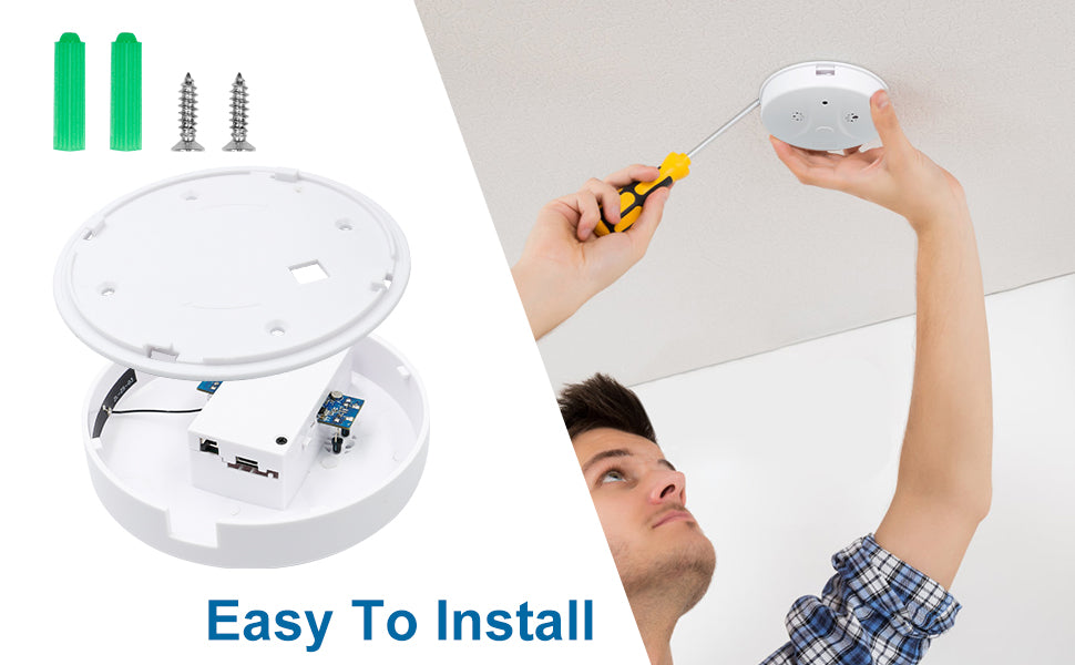 eovas Cámara de seguridad Smoke The Detector Cámara 1080P