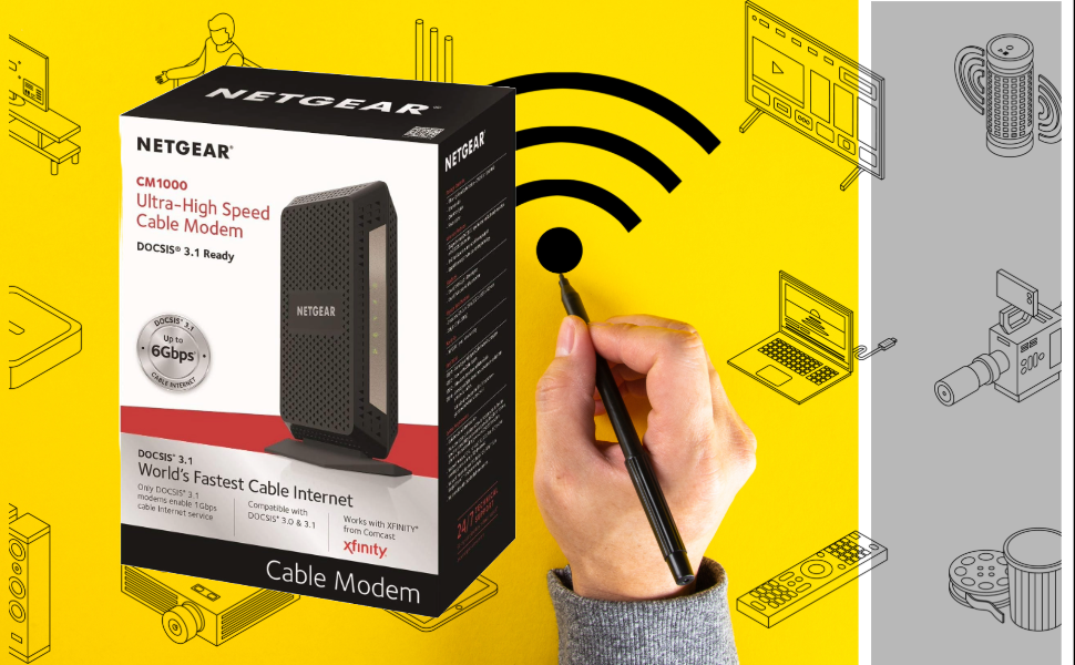Netgear CM1000 Ultra-Alta Velocidad DOCSIS 31 Módem por