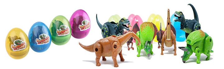 Paquete de 4 Diferentes Huevos de Dinosaurio para Incubar