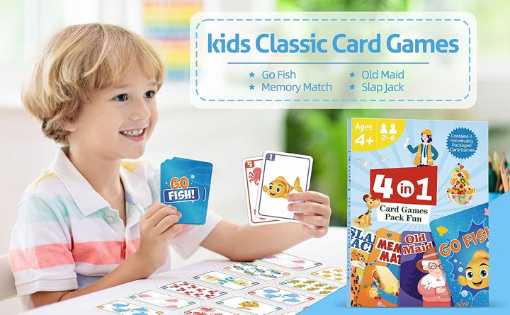 Juegos de Cartas Go Fish Old Maid Slap Jack y Memory