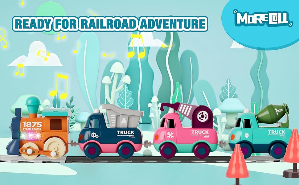 Juego de tren eléctrico para niños pequeños y niños con
