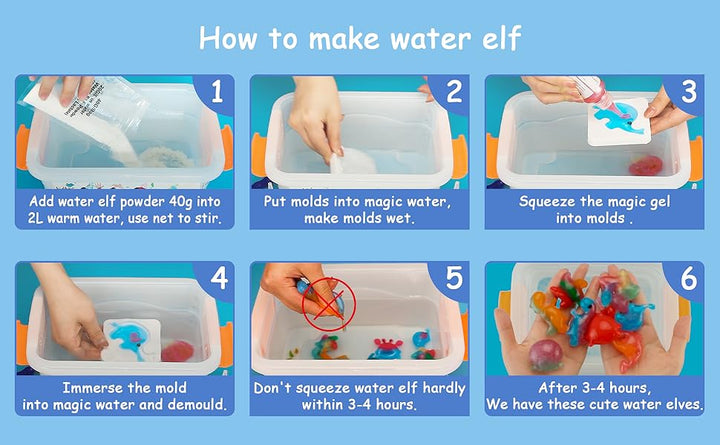 Kit de juguete mágico de elfo acuático Kiditos Squishies