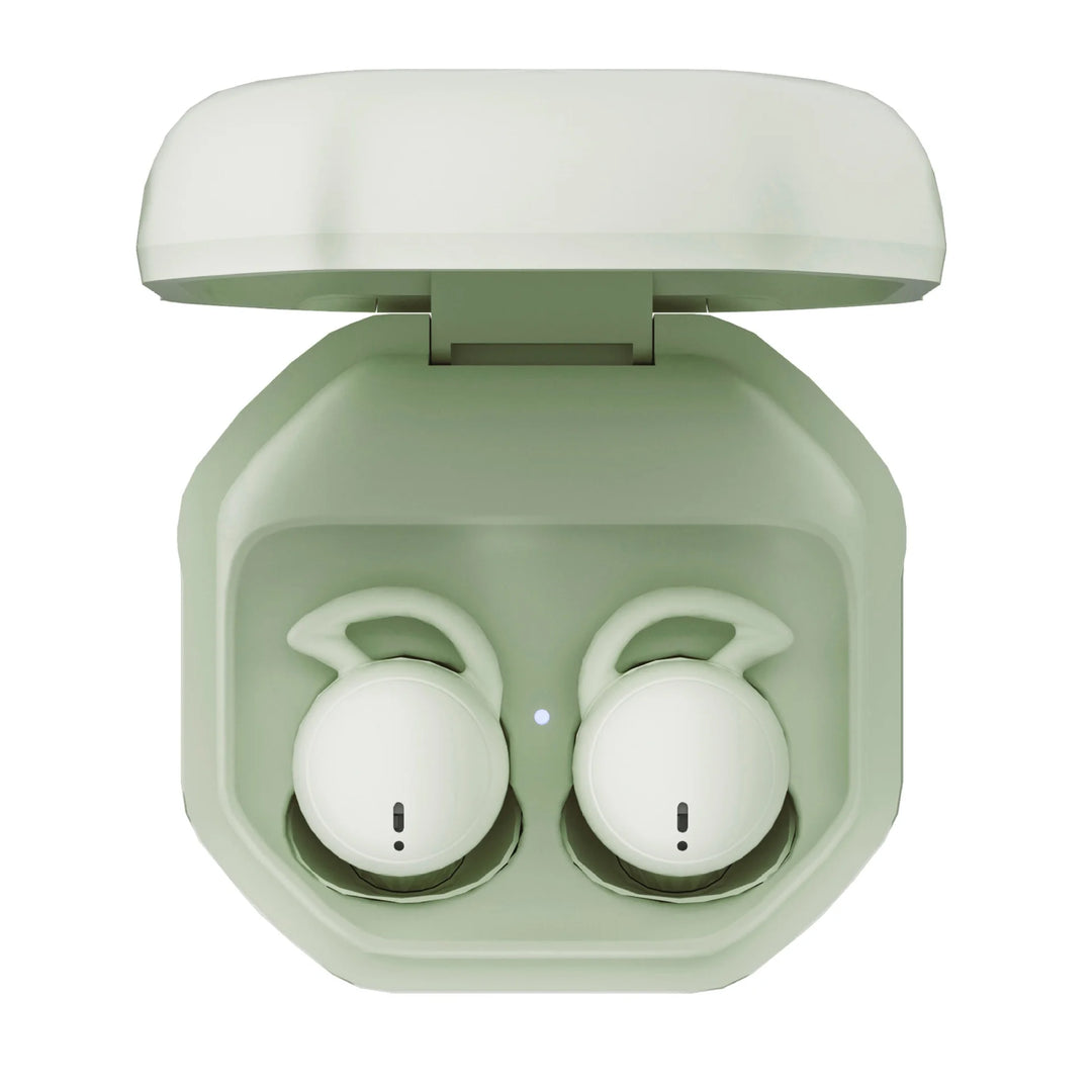 Sleep Earphones Bluetooth Sports Headphone, Wireless Music Sleeping Headphones Noise-Canceling Earbuds Mini Earphones Bluetooth 5.3 Hidden Headphones for Side Sleepers/Work,Light Green