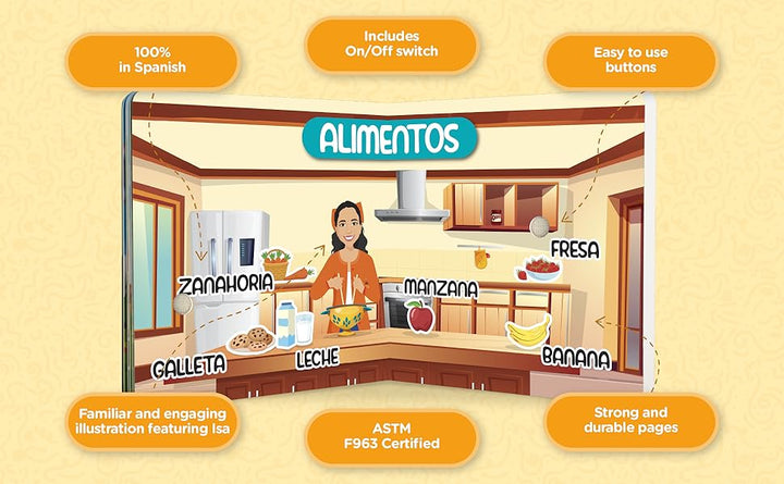 Aprende Peque Libro de aprendizaje interactivo para niños