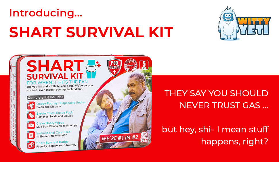 Divertido kit de supervivencia Shart de Witty Yeti El