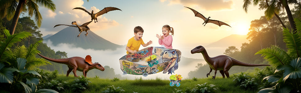Pista de carreras de dinosaurios juego de dinosaurios
