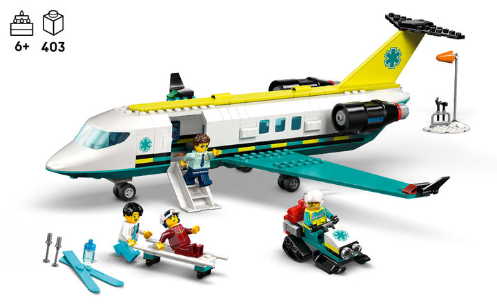 LEGO Juguete de construcción de avión de ambulancia aérea