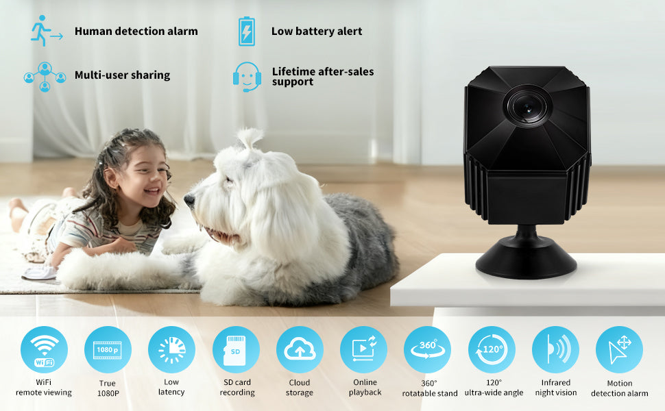 Cámara espía mejorada cámara oculta con WiFi mini cámara