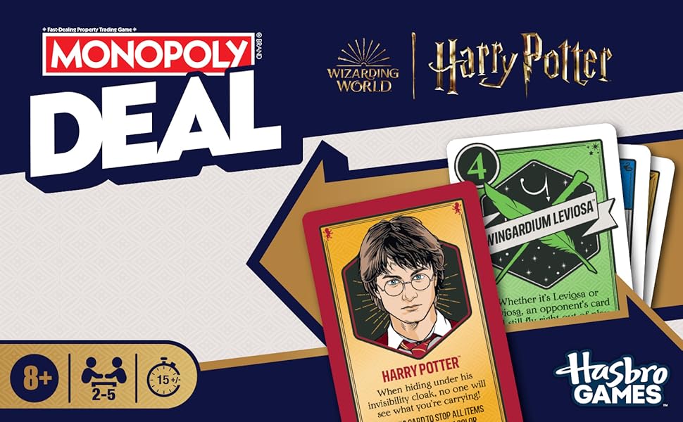 Monopoly Deal Juego de cartas de Harry Potter Juegos