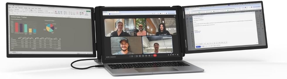 Xebec Tri-Screen 3 para Mac | Extensor de pantalla para laptop con...