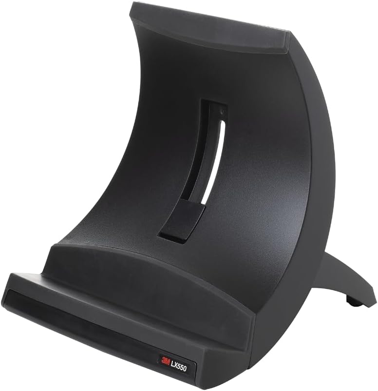3M Elevador vertical para computadora portátil con gestión de cables, 9 x 12 x 6.5 pulgadas a 9.5 pulgadas, negro/gris carbón, soporta 20 libras