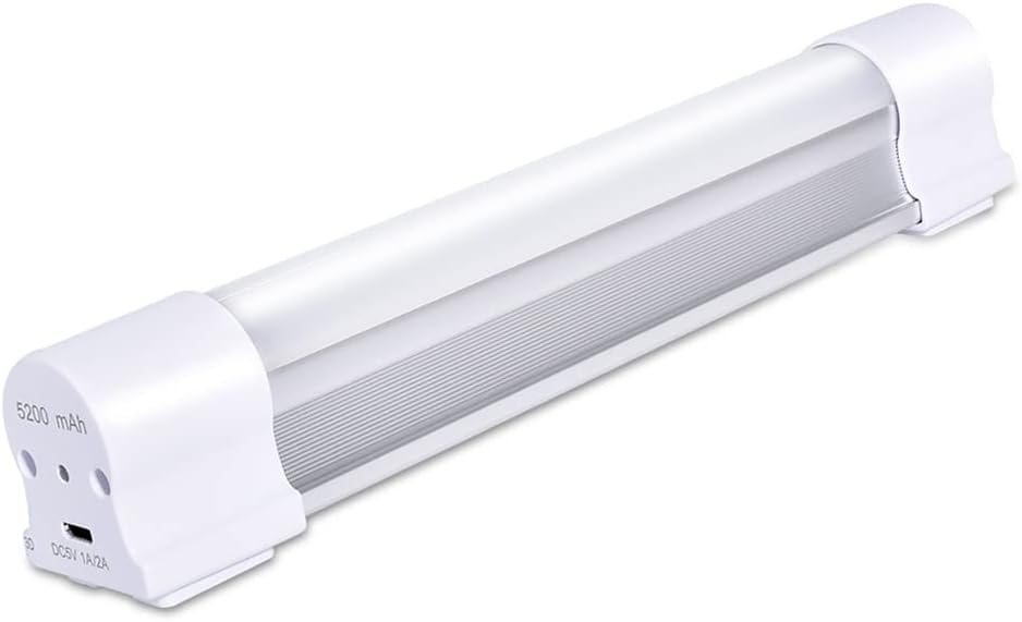 Lámpara LETOUR Luz recargable LED tubo magnético luz 4000lúmenes 5200mAh 5 niveles de atenuación linterna de camping USB recargable luces portátiles con 2 imanes de duración durante 60 horas