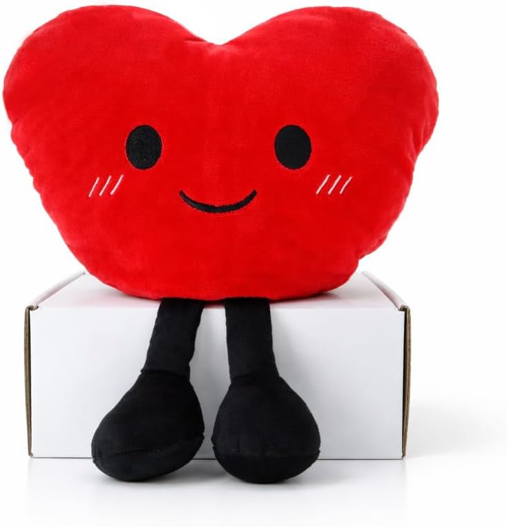 Juguete de corazón de peluche calentable y refrigerable, adorables...