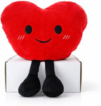 Juguete de corazón de peluche calentable y refrigerable, Rojo