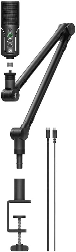 Juego de micrófono USB profesional de Sennheiser con brazo de boom,...