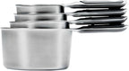 OXO Good Grips - Vasos medidores de acero inoxidable con broches magnéticos (4 unidades)