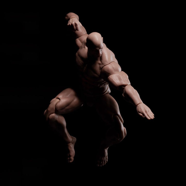 RoofWorld Figura de acción masculina a escala 1\/12, cuerpo articul...