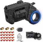 Juguetes sensoriales de metal para adultos con pistola: anillo para la ansiedad para hombres, alivio del estrés, alivio del estrés, alivio del estrés, para concentración de dedos, oficina, estudio, vi