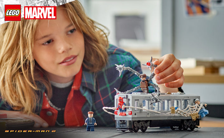 LEGO Marvel Spider-Man vs Doc Ock Subway Train Scene -