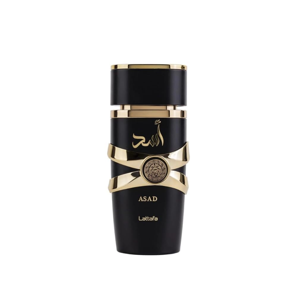 Lattafa Perfumes Asad para Unisex Eau de Parfum en spray, 3.4 onzas