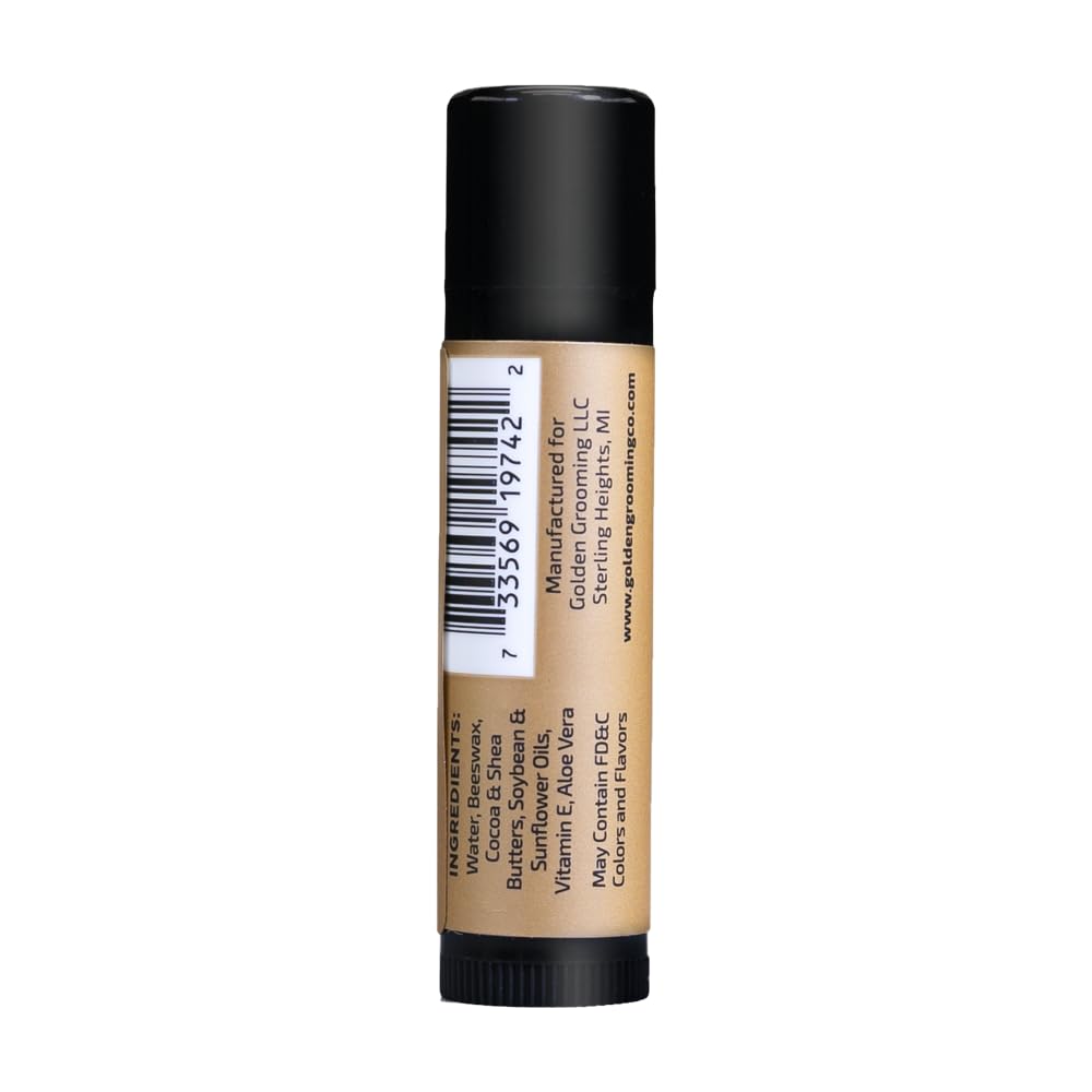 Golden Grooming Co. - Juego de bálsamo labial para hombres, bálsamo...