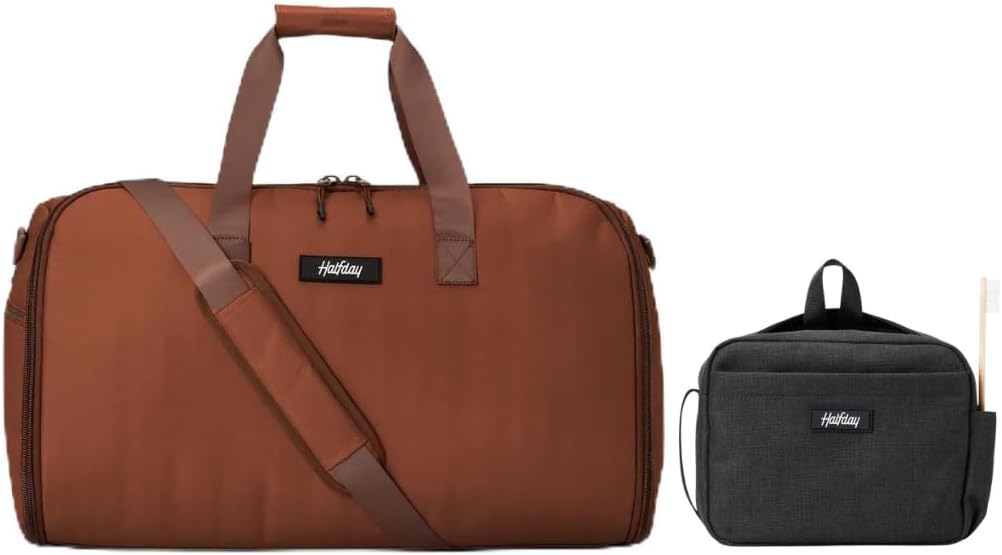 Bolsa de lona para ropa, 45L, kit de aseo de terracota y sidecar, sombra