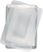 Nordic Ware Bandeja Natural de Lados Altos para Pastel de Hoja, Plateado