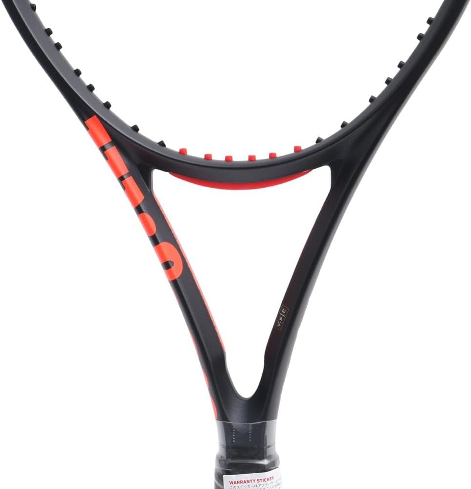 Wilson Clash 100 V3 - Raqueta de tenis de rendimiento para adultos, tamaño de agarre de 2-4 1/4 pulgadas, ensartada con Sensation 16 Natural en tensión de rango medio