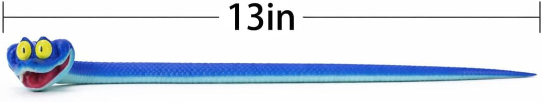 Juguete de PVC de serpiente de dibujos animados azul de 13