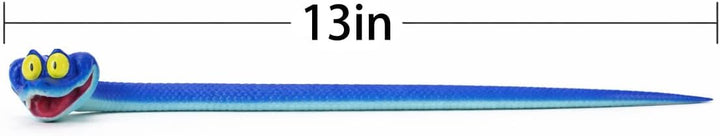 Juguete de PVC de serpiente de dibujos animados azul de 13