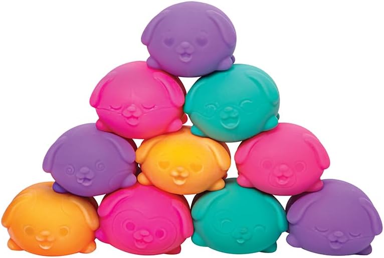 Schylling NeeDoh Teenie Funky Pups - Juguete sensorial