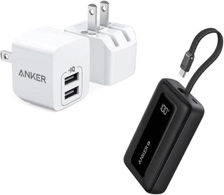 Anker Paquete de 2 adaptadores de cargador de pared de doble puerto...