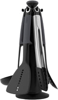 Joseph Joseph Elevate Carousel - Juego de utensilios de cocina de nailon con soporte de almacenamiento giratorio, 6 piezas, color gris